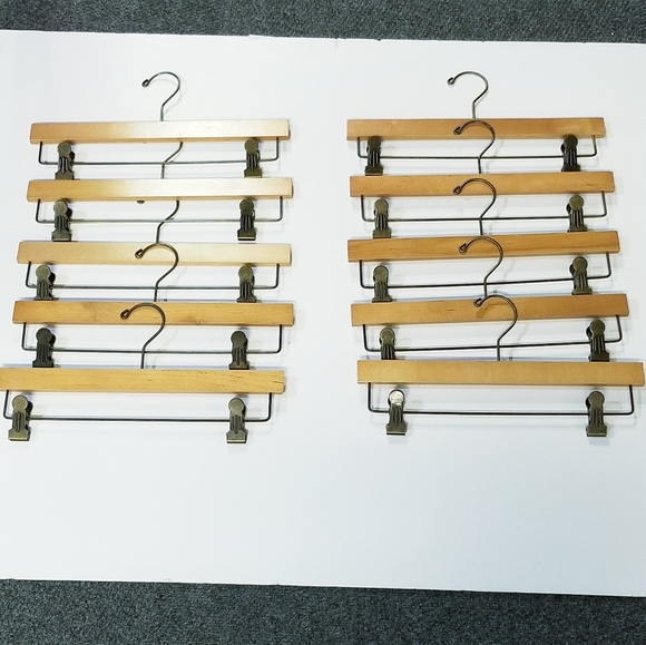 Wooden Pant Hanger Lot of 10 - Picture 1 of 4